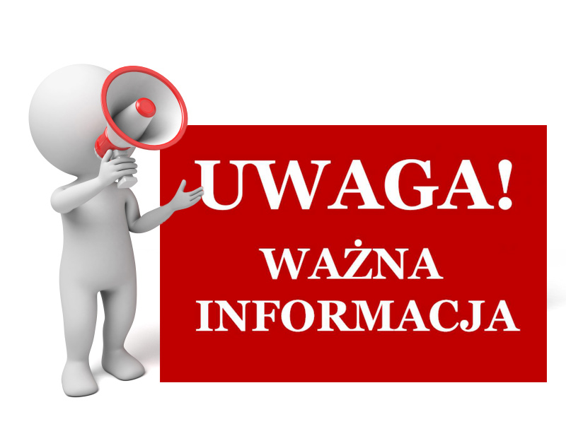 WAŻNY KOMUNIKAT !!