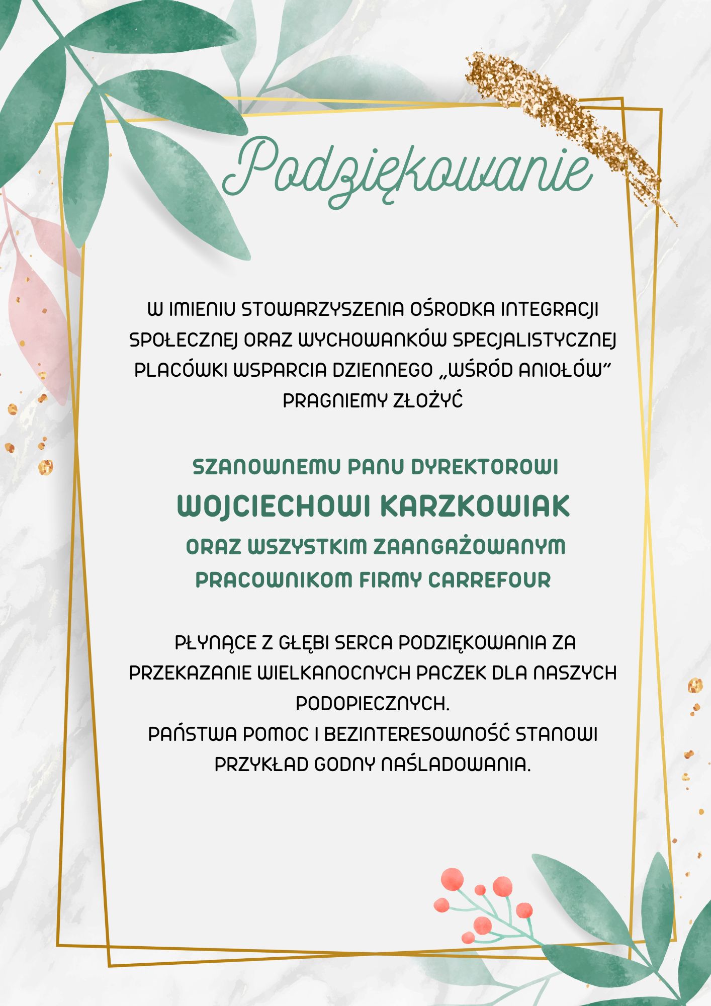 Podziękowanie